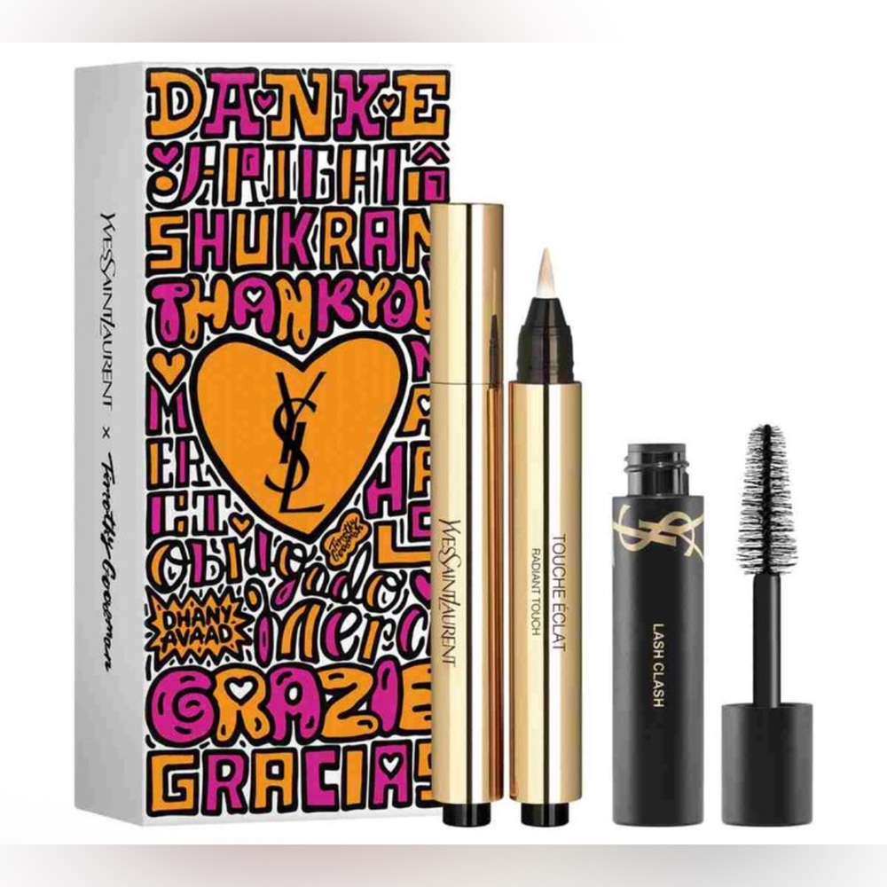 YSL NIB Touche Éclat Radiant Touch & Lash Clash Mascara Gift Set